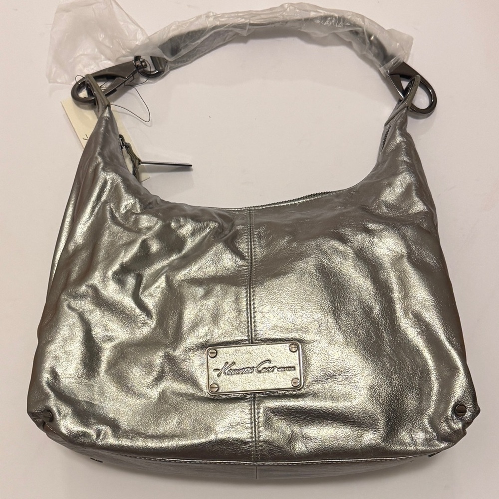 Kenneth Cole Silver Hobo Bag